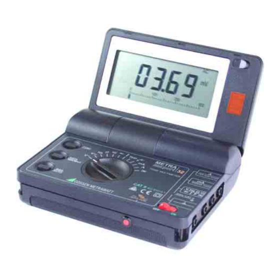 Gossen MetraWatt METRAport 32 XS Manuals