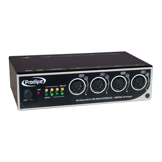 Prodipe 4i4o + Merge 2i4o User Manual