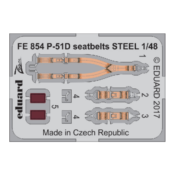 Eduard P-51D seatbelts STEEL 1/48 Manual