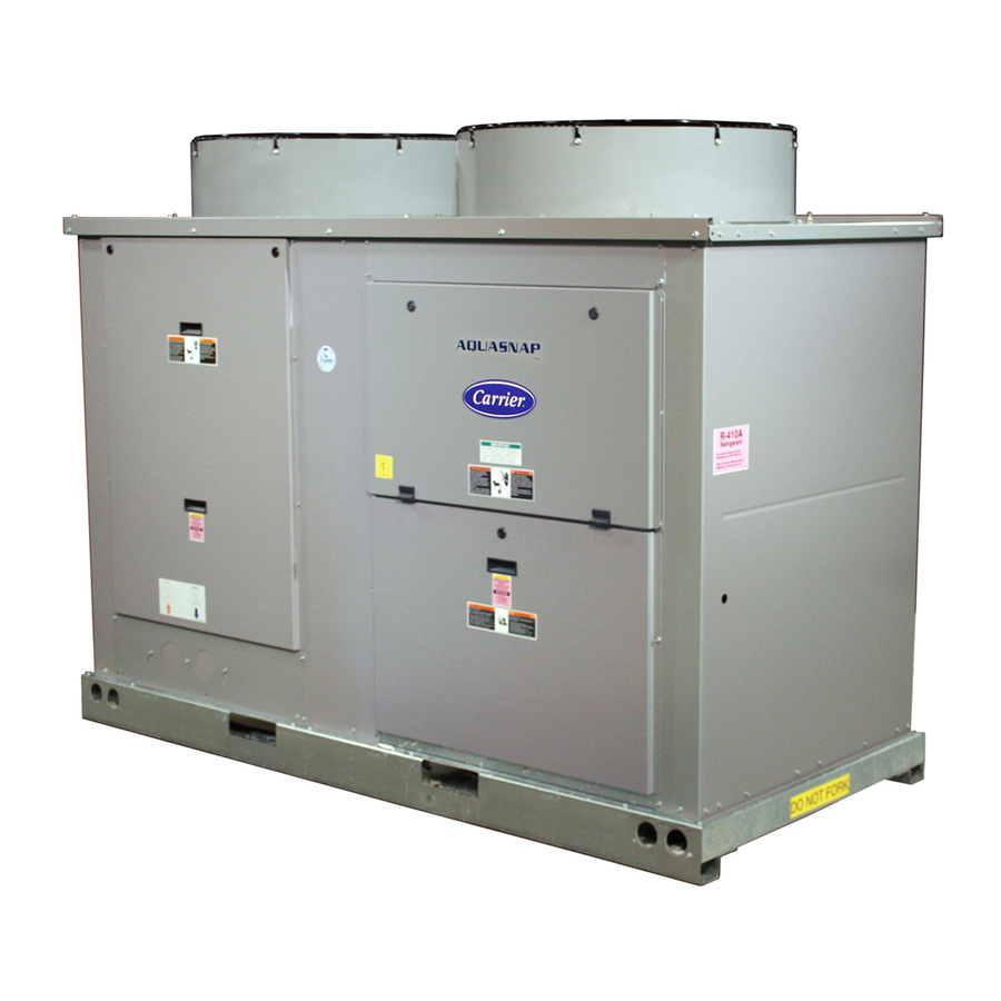 Carrier AQUASNAP AIR COOLED CHILLERS WITH COMFORTLINK CONTROLS 30RAP010-060 Manuals