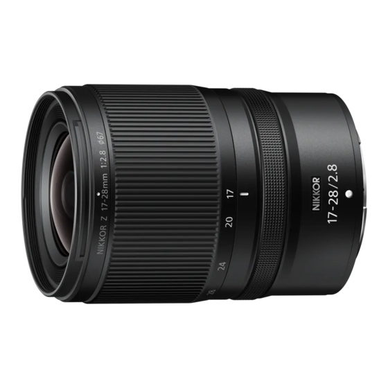 Nikon NIKKOR Z17-28mm f/2.8 Manuals