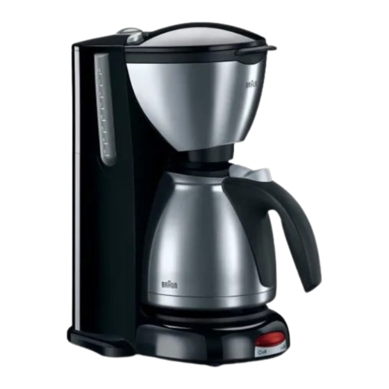 Braun 3106 10-Cup Thermal Coffeemaker Manuals