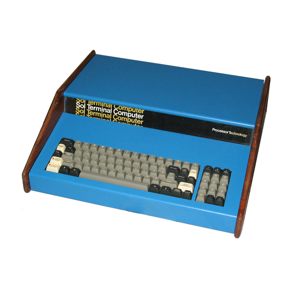 Processor Technology Sol-PC Manual