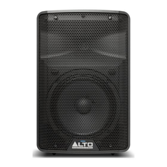 Alto Professional TX308 DJ Speakers Manuals
