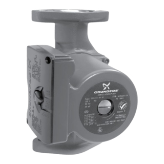 Grundfos UP Series Installation And Operating Instructions Manual