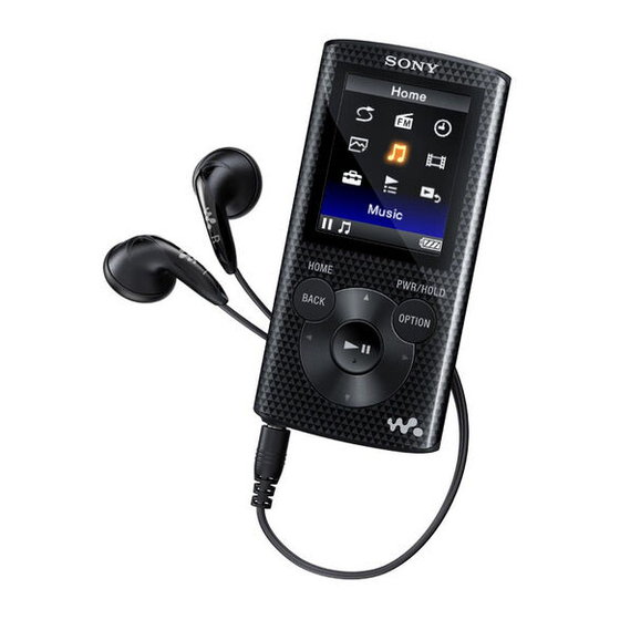 Sony NWZ-E374 Limited Warranty