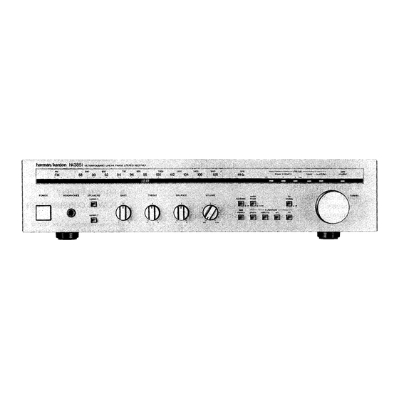 Harman Kardon hk385i Technical Manual