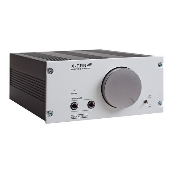 Musical Fidelity X-CAN V8P Instructions For Use Manual