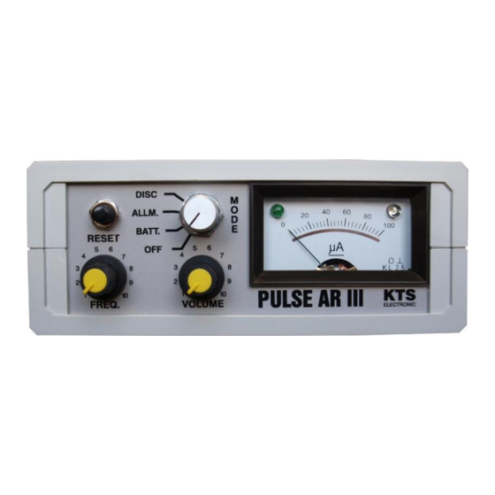 KTS-Electronic PULSE AR III Instruction Manual