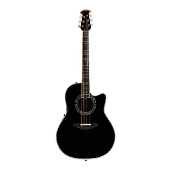 Ovation 1598-MEII Use & Care Manual