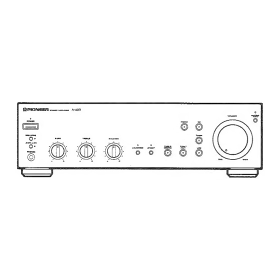 Pioneer A-403 Operating Instructions Manual