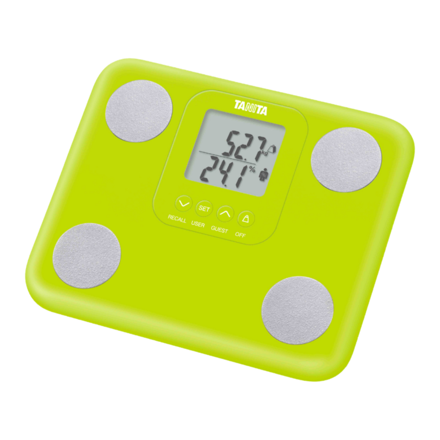 Tanita BC-730, BC-730F Manual