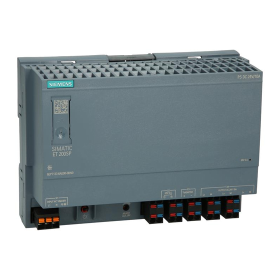 Siemens SIMATIC ET200SP PS 6EP7133-6AB00-0BN0 24 V/5 A Manuals