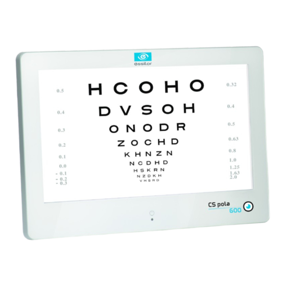 Essilor Instruments CS POLA 600 User Manual