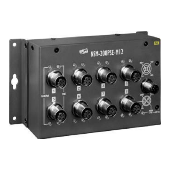 ICP DAS USA NSM-208PSE-M12 Quick Start Manual