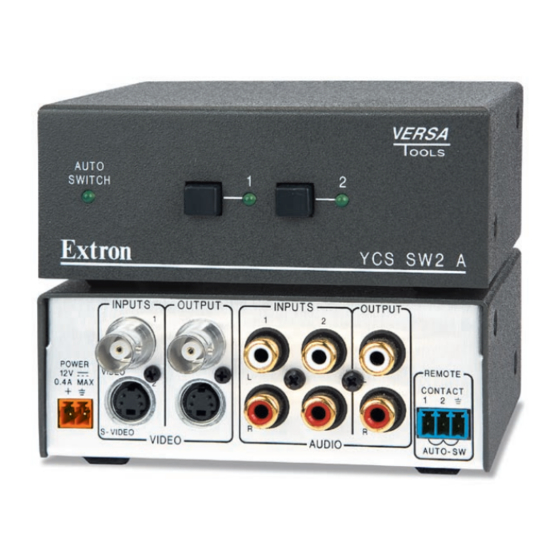 Extron electronics YCS SW2 A User Manual
