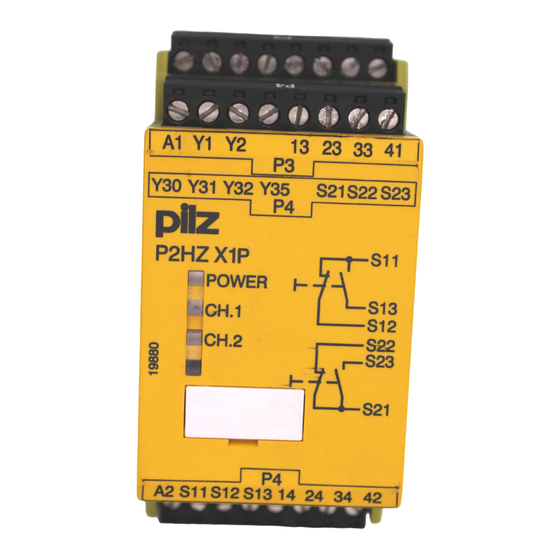 Pilz P2HZ X1P Operating Manual