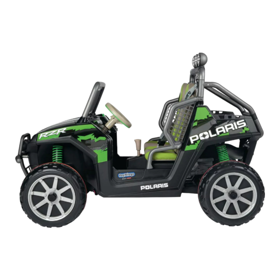 Peg-Perego Polaris RANGER RZR Green Shadow Use And Care Manual