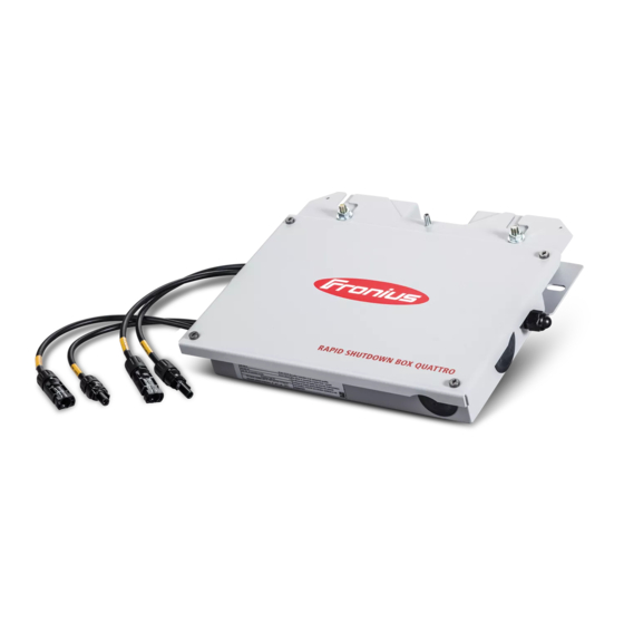 Fronius Rapid Shutdown Box Quattro Operating Instructions Manual