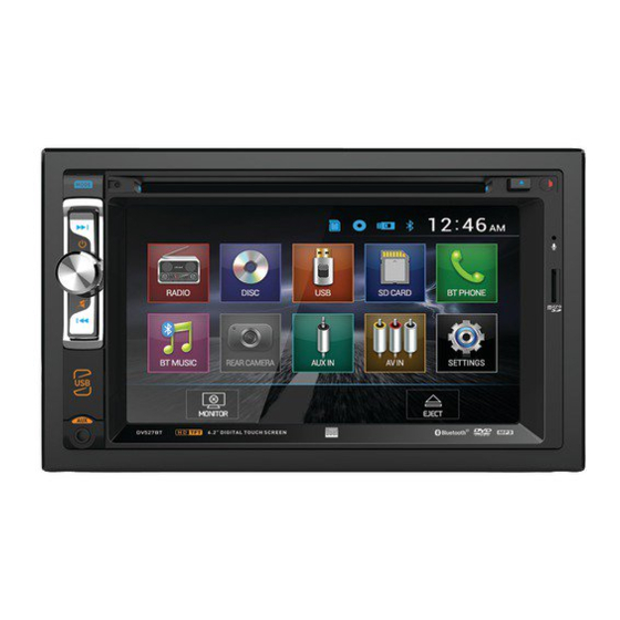 Dual DV527BT Installation & Owner's Manual