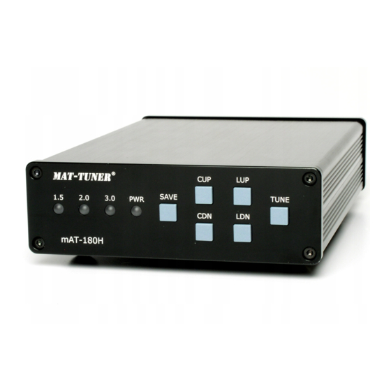 Mat-Tuner mAT-180H Instruction Manual