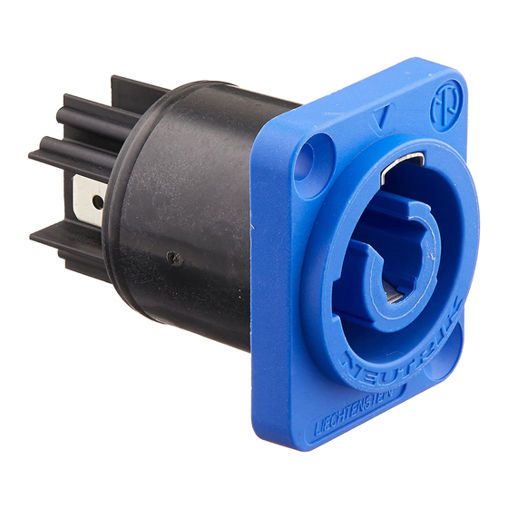 NEUTRIK PowerCon NAC3MPA Operating Instructions