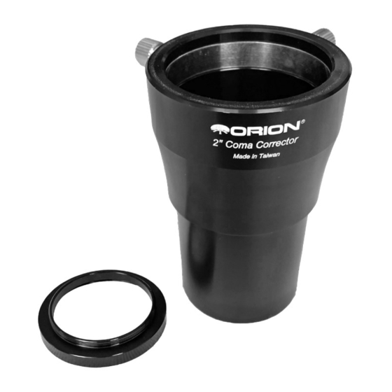 ORION TELESCOPES & BINOCULARS 2" Photo-Visual Coma Corrector Instruction Manual