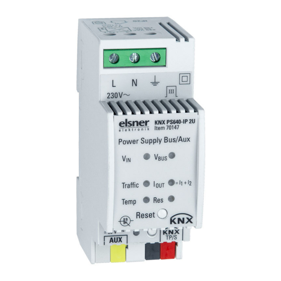 elsner elektronik KNX PS640-IP 2U Installation Instructions