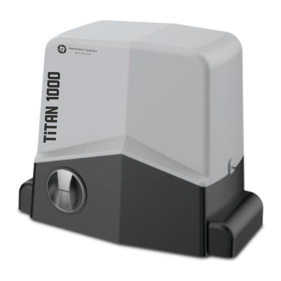 Automation Systems AUSTRALIA Titan 1000 Installation Manual
