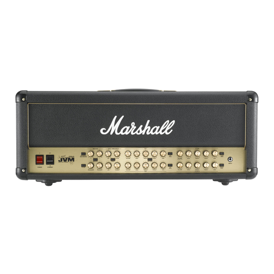 Marshall Amplification JVM410HJS Joe Satriani Owner's Manual