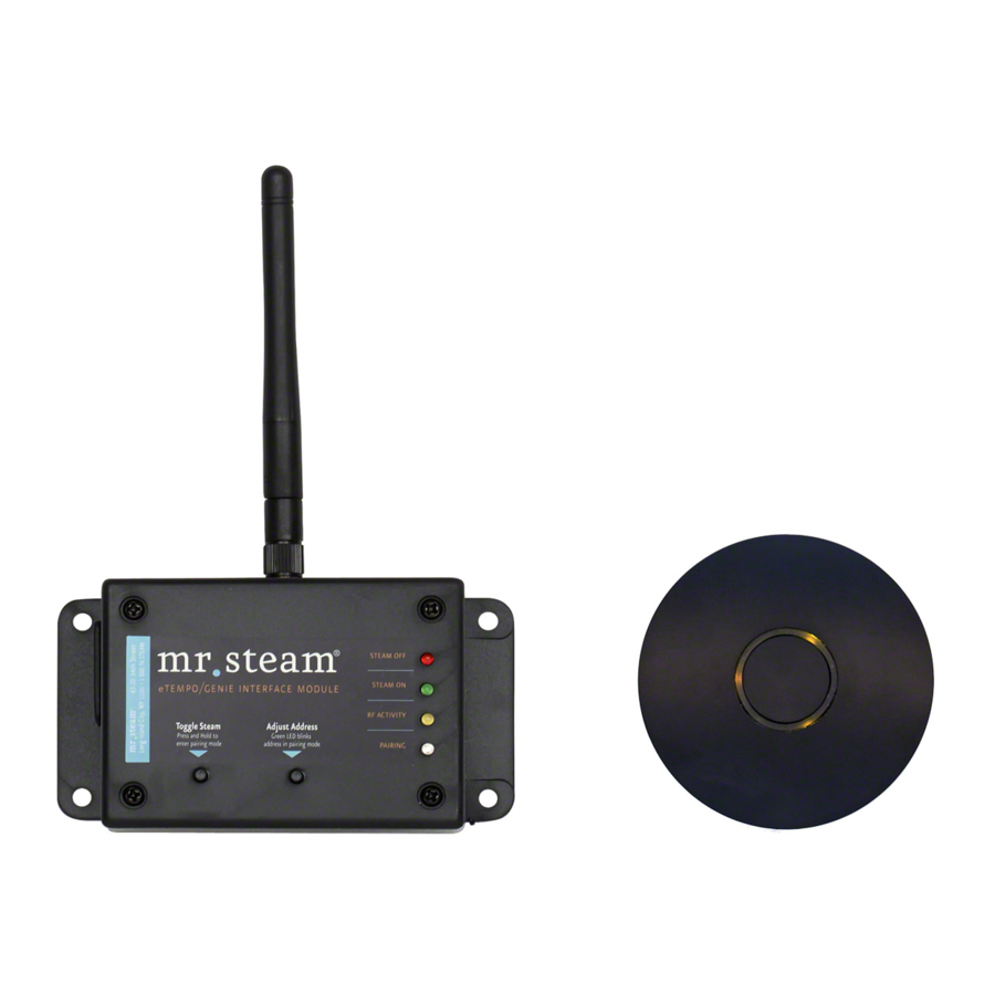 mr. steam Home Wizard Installation And Operation Instructions