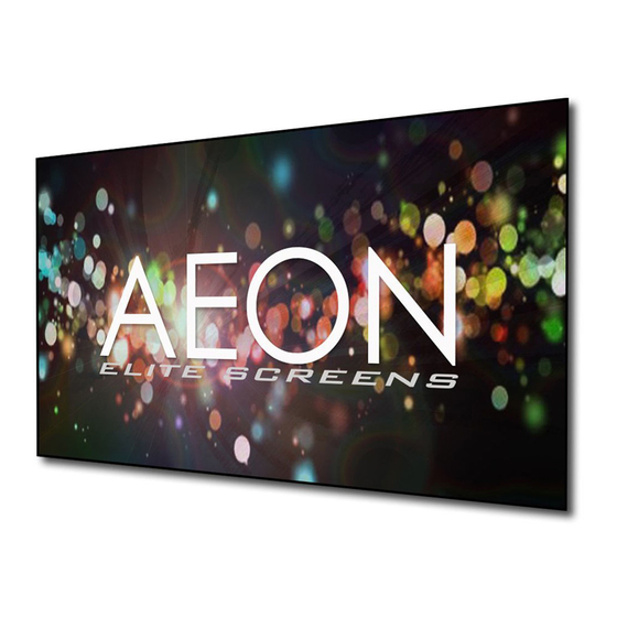Elite Screens Aeon CLR Series User Manual