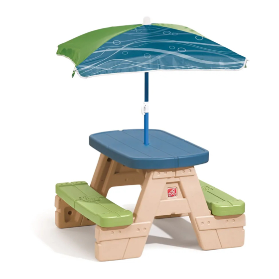 Step2 Sit & Play Picnic Table with Umbrella 8418 Quick Start Manual