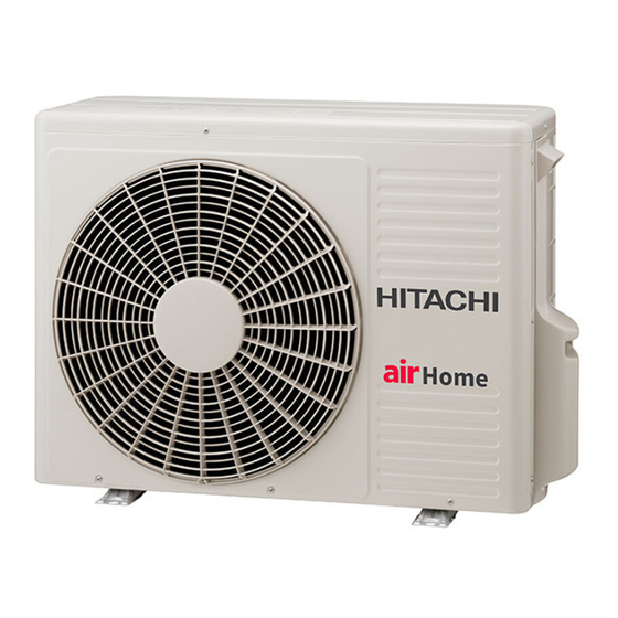 Hitachi airHome 800 RAC-XJ25WHAE Installation Manual