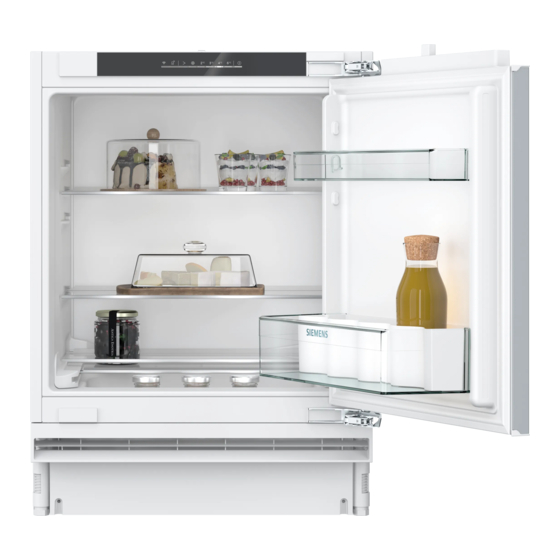 Siemens KU21RVFE0G Information For Use