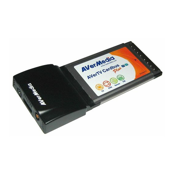 Avermedia AverTV Cardbus Plus Manuals