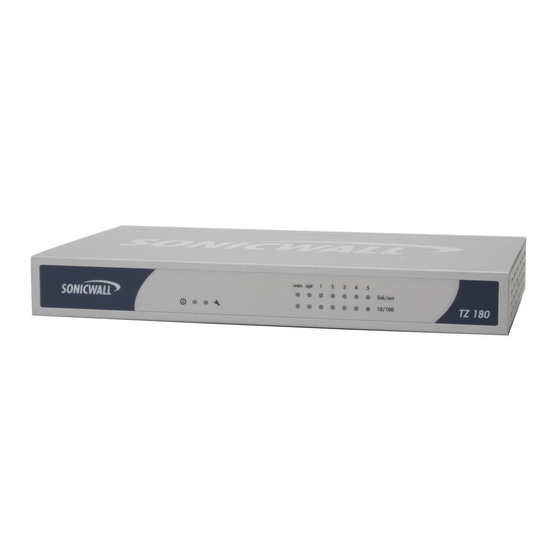SonicWALL TZ 180 Getting Started Manual