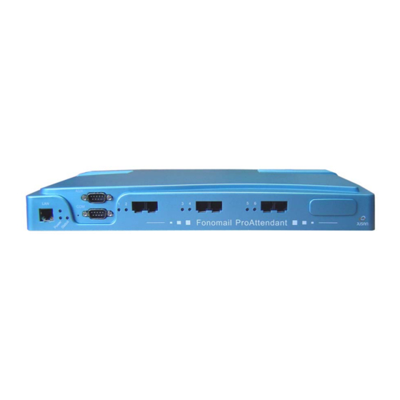 Jusan Fonomail ProAttendant Installation And Programming Manual