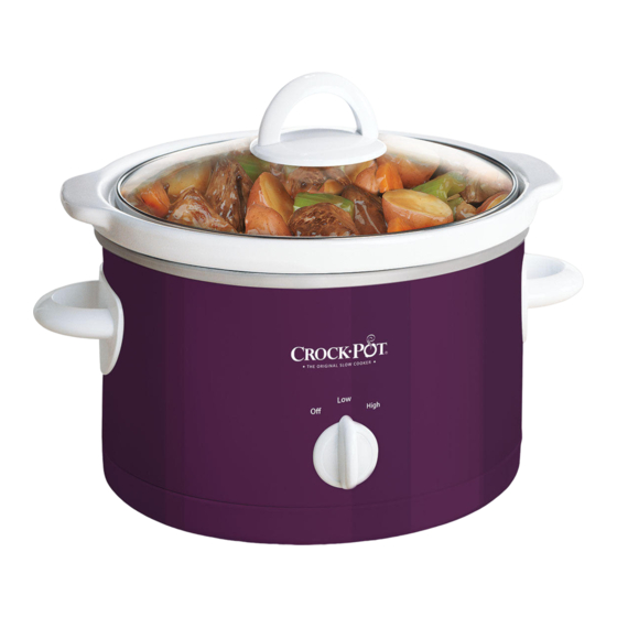 Crock-Pot SCR250 Manuals