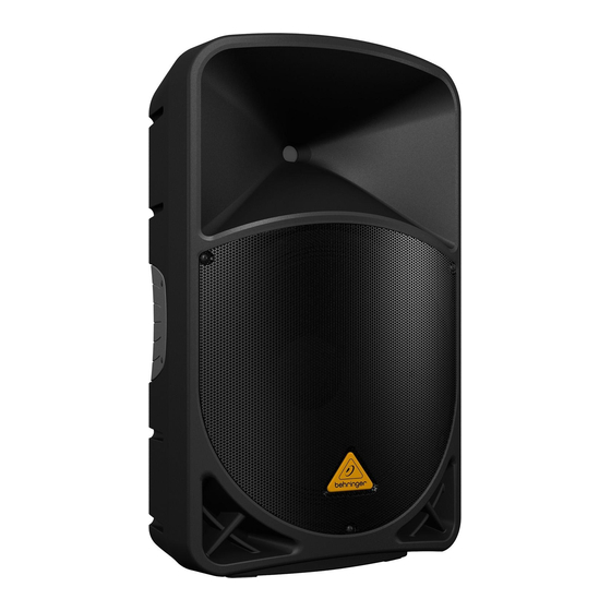 Behringer EUROLIVE B115D Quick Start Manual
