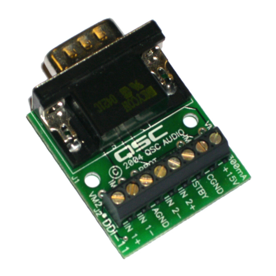 QSC DDI-11 Installation Manual