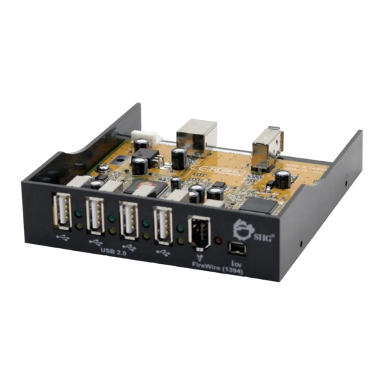 SIIG USB 2.0+1394 6-Port Bay Hub Quick Installation Manual