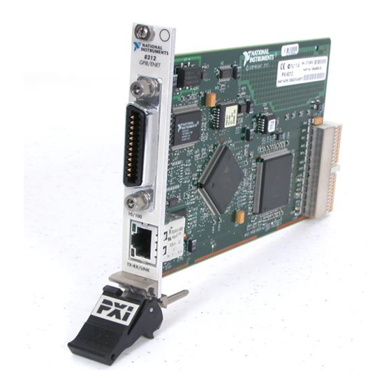National Instruments PCI/PXI ETHERNET ADAPTERS Installation Manual