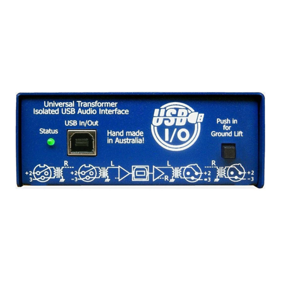 ARX Audibox USB-I/O Owner's Manual