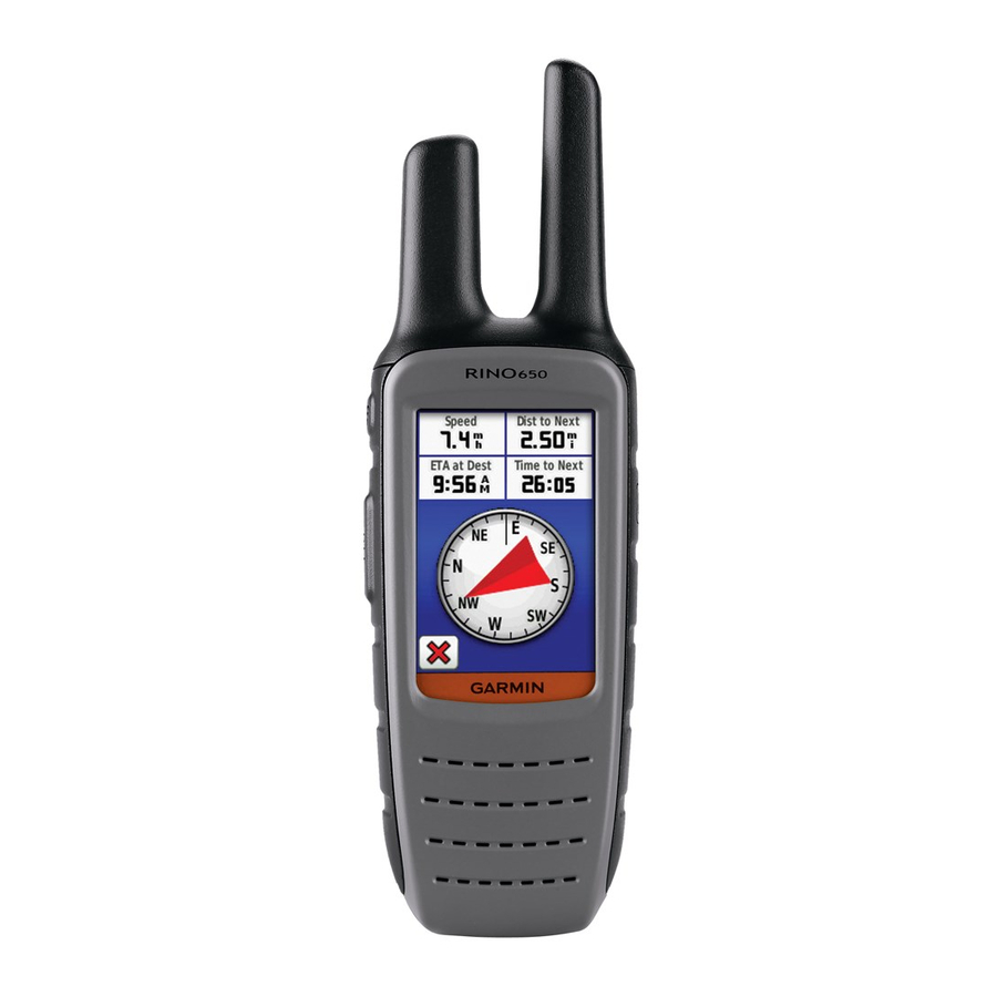 Garmin Rino 650 Quick Start Manual