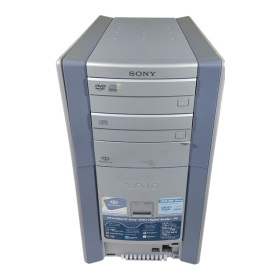 Sony PCV-RX670 User Manual