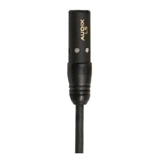 Audix L5 Quick Start Manual