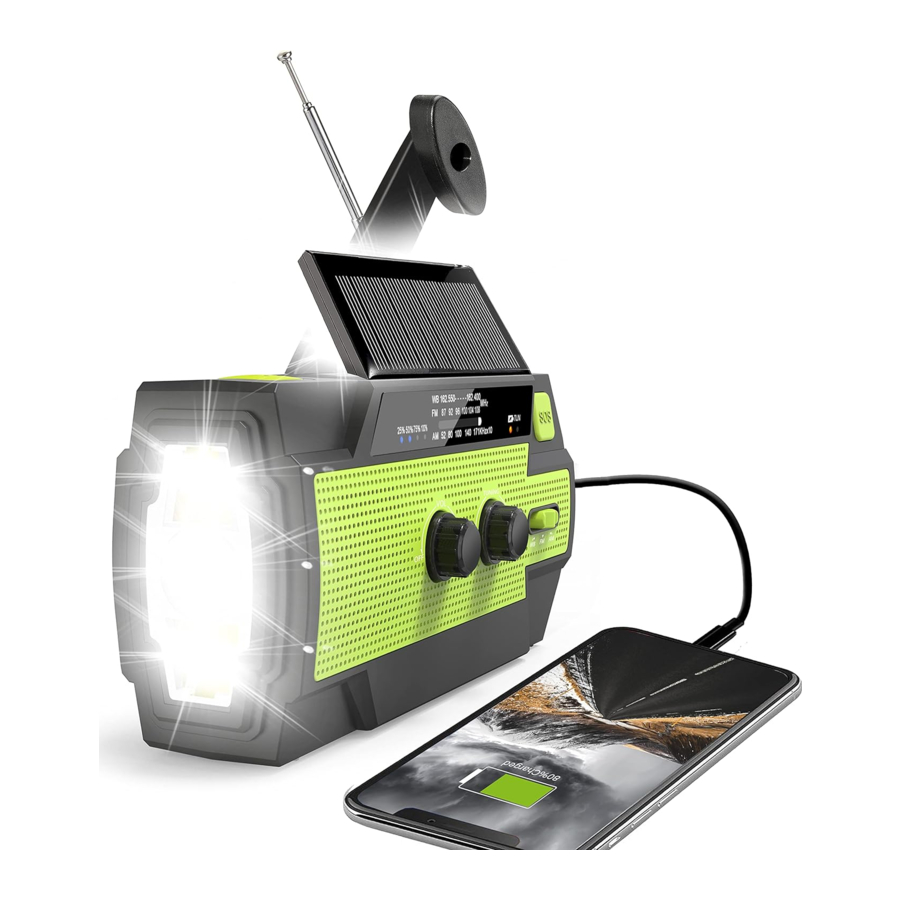 RunningSnail MD-090P - Emergency Crank Weather Radio Manual