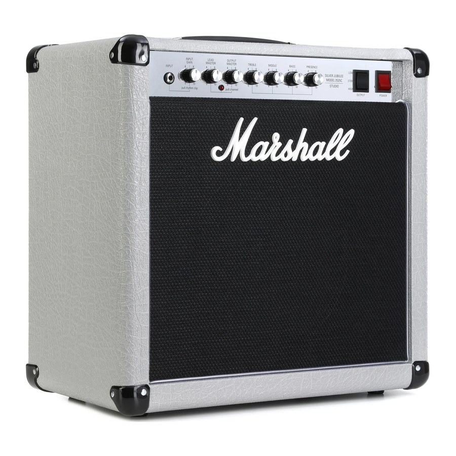 Marshall STUDIO JUBILEE 2525H / 2525C Manual