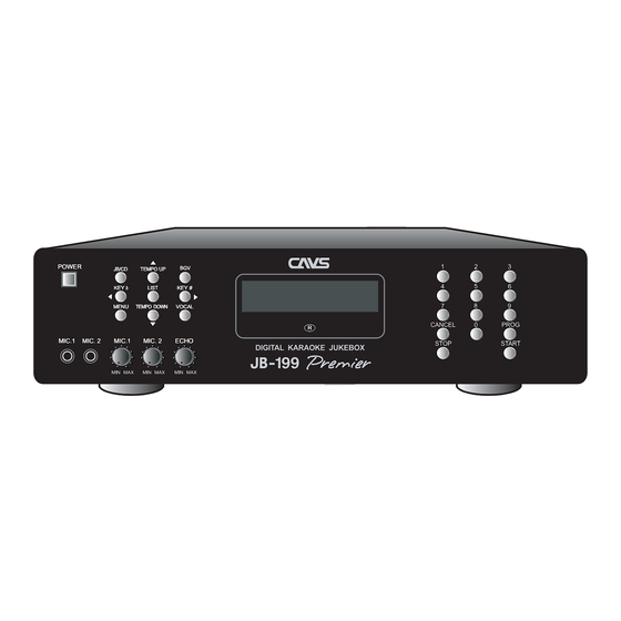CAVS JB-199 Premier User Manual